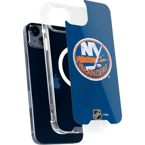 NHL New York Islanders Distressed iPhone 15 Plus MagSafe Case