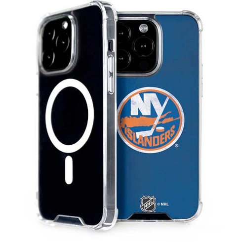 NHL New York Islanders Distressed iPhone 15 Pro MagSafe Case