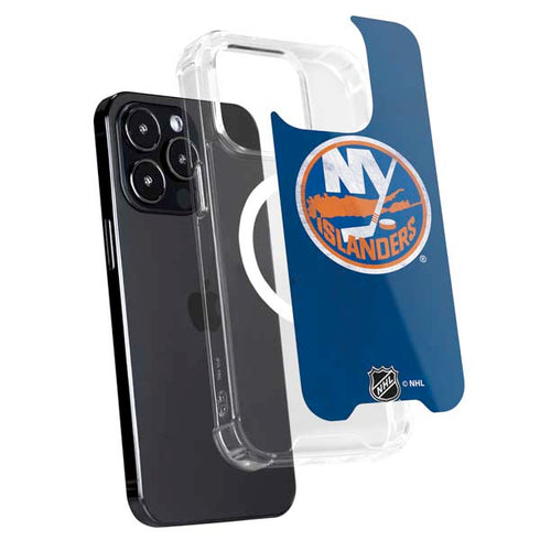 NHL New York Islanders Distressed iPhone 15 Pro Max MagSafe Case