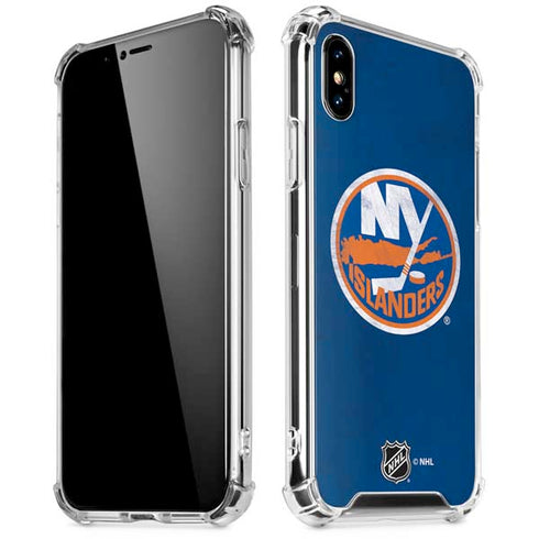 NHL New York Islanders Distressed iPhone XS Max Clear Case