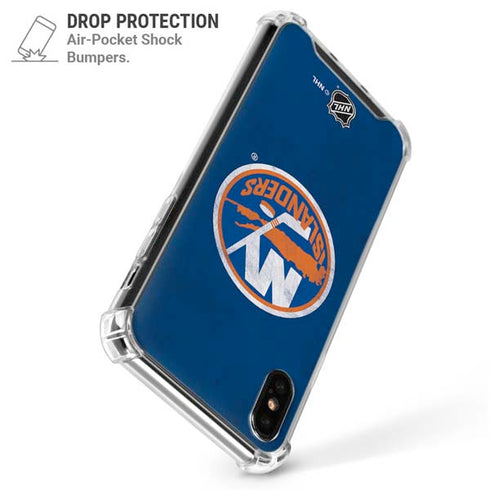 NHL New York Islanders Distressed iPhone XS Max Clear Case