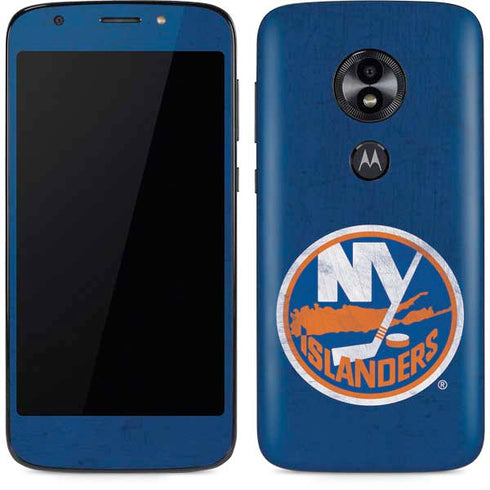 NHL New York Islanders Distressed Moto E5 Play Skin