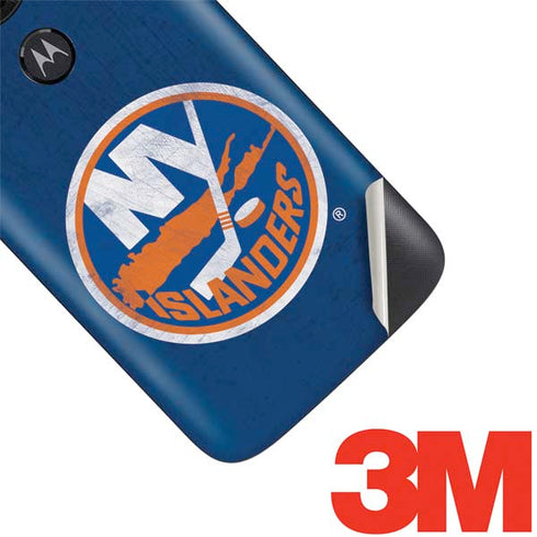 NHL New York Islanders Distressed Moto E5 Play Skin