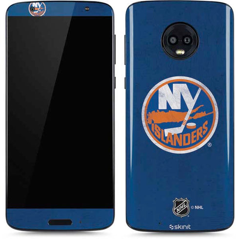 NHL New York Islanders Distressed Moto G6 Skin