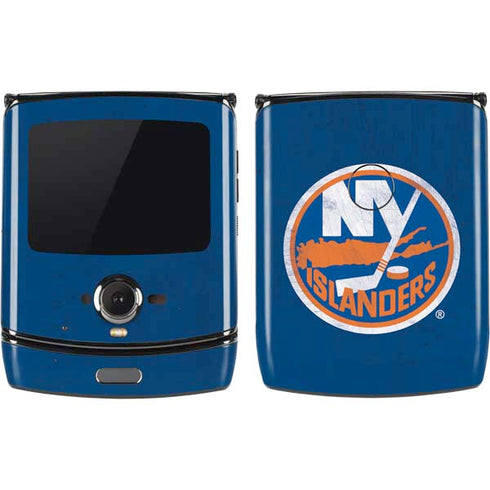 NHL New York Islanders Distressed Motorola RAZR Skin
