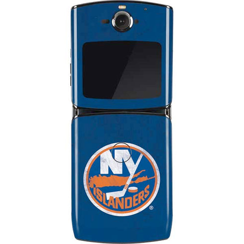 NHL New York Islanders Distressed Motorola RAZR Skin