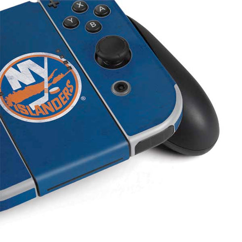 NHL New York Islanders Distressed Nintendo Switch OLED (2021) Skin