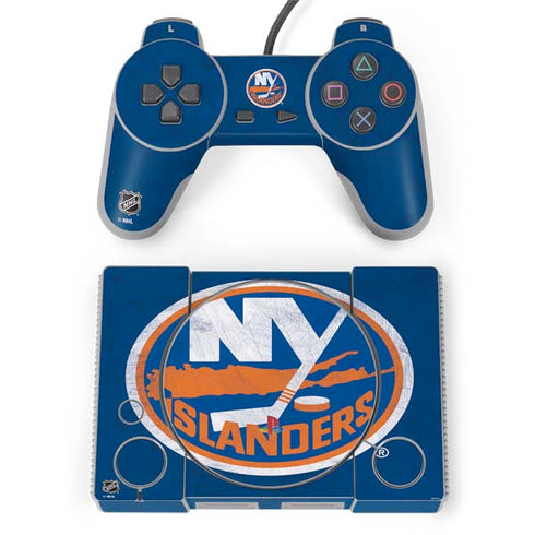 NHL New York Islanders Distressed PlayStation Classic Bundle Skin