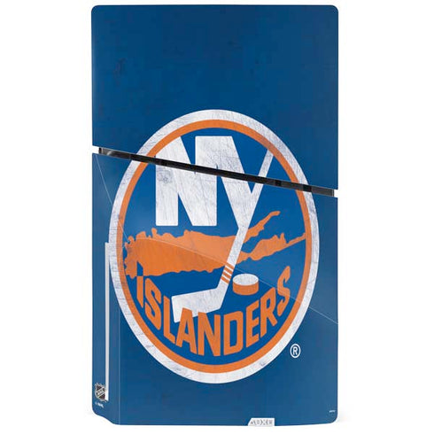 NHL New York Islanders Distressed PS5 Slim Disk Console Skin