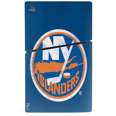 NHL New York Islanders Distressed PS5 Slim Digital Edition Bundle Skin