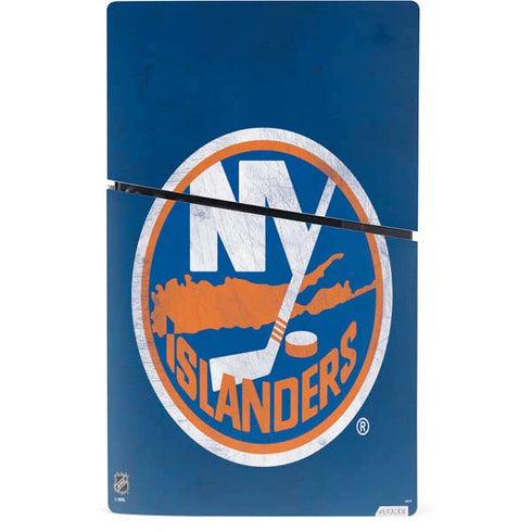 NHL New York Islanders Distressed PS5 Slim Digital Edition Console Skin