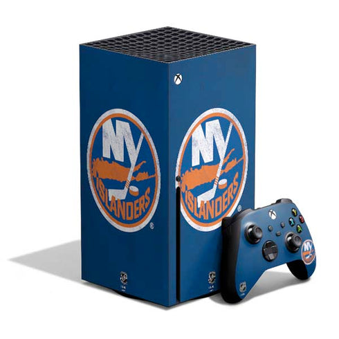 NHL New York Islanders Distressed Xbox Series X Bundle Skin
