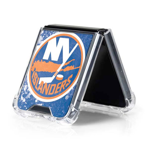 NHL New York Islanders Frozen Galaxy Z Flip5 5G Clear Case