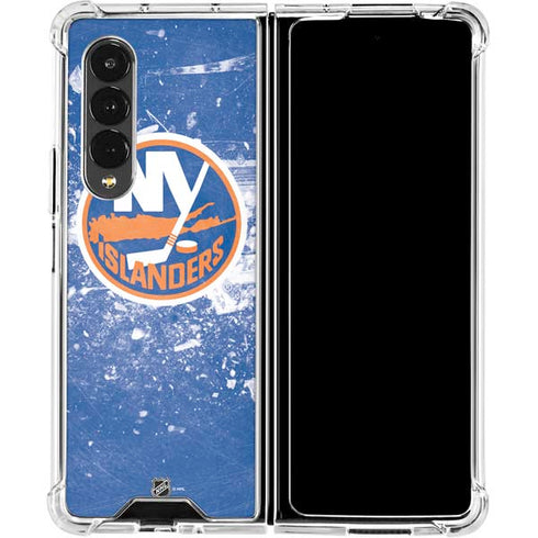 NHL New York Islanders Frozen Galaxy Z Fold4 5G Clear Case