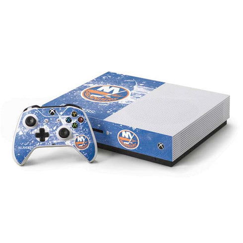 NHL New York Islanders Frozen Xbox One S Console and Controller Bundle Skin