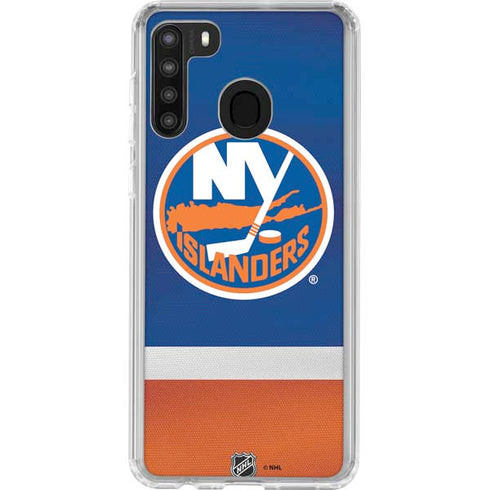 NHL New York Islanders Jersey Galaxy A21 Clear Case