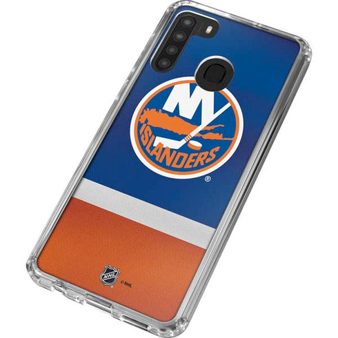 NHL New York Islanders Jersey Galaxy A21 Clear Case