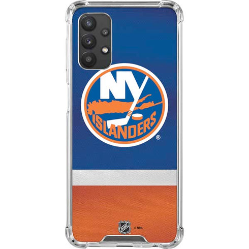 NHL New York Islanders Jersey Galaxy A32 5G Clear Case
