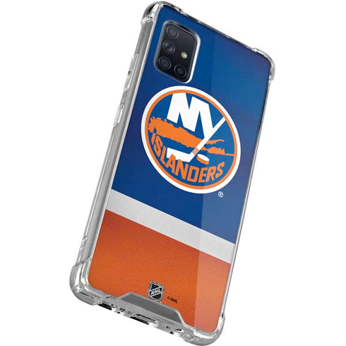 NHL New York Islanders Jersey Galaxy A71 5G Clear Case