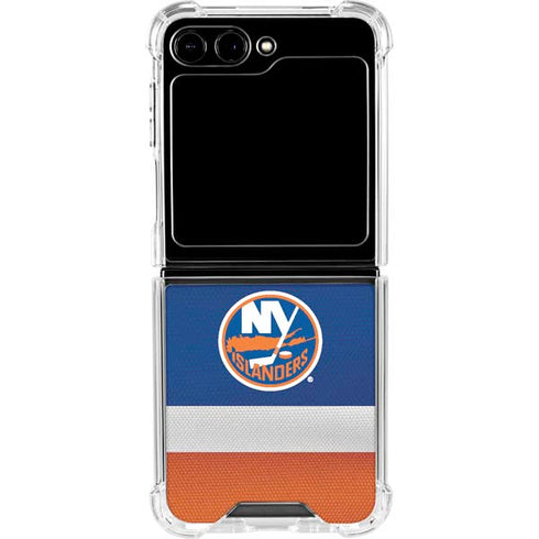 NHL New York Islanders Jersey Galaxy Z Flip5 5G Clear Case
