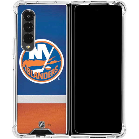 NHL New York Islanders Jersey Galaxy Z Fold4 5G Clear Case