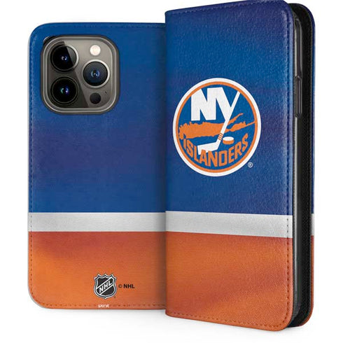 NHL New York Islanders Jersey iPhone 13 Pro Folio Case