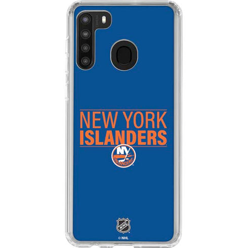 NHL New York Islanders Lineup Galaxy A21 Clear Case