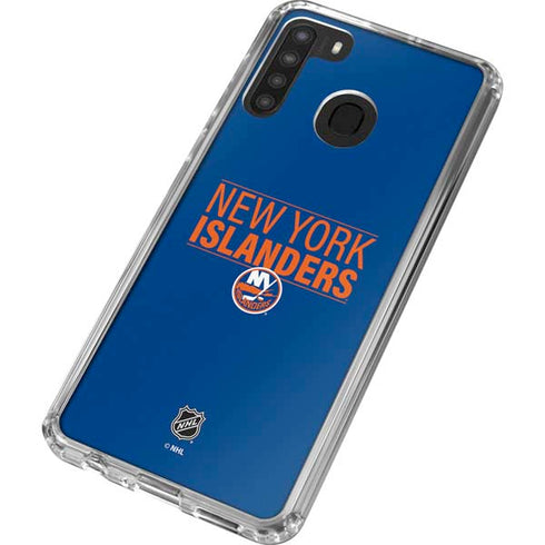 NHL New York Islanders Lineup Galaxy A21 Clear Case