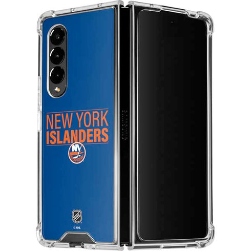 NHL New York Islanders Lineup Galaxy Z Fold4 5G Clear Case