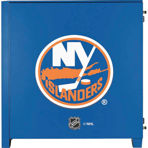 NHL New York Islanders Solid Background Corsair 4000D Tempered Glass Mid-Tower ATX Case Skin