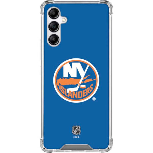 NHL New York Islanders Solid Background Galaxy A15 5G Clear Case