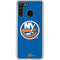 NHL New York Islanders Solid Background Galaxy A21 Clear Case