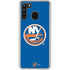 NHL New York Islanders Solid Background Galaxy A21 Clear Case