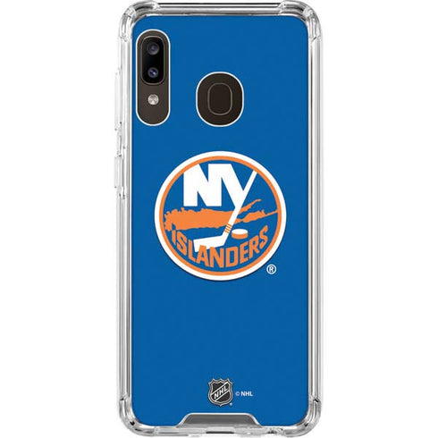 NHL New York Islanders Solid Background Galaxy A30 Clear Case