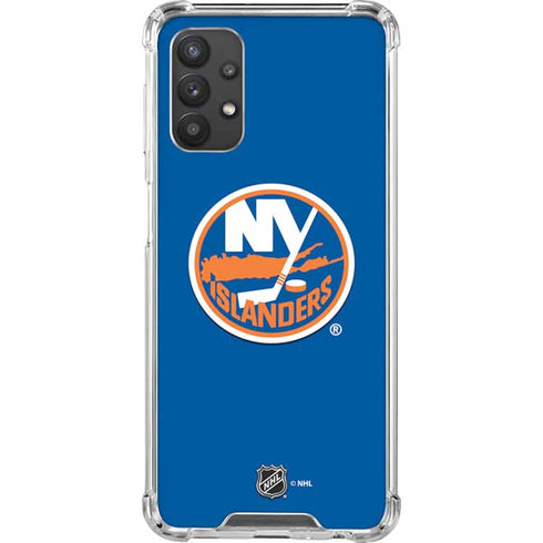NHL New York Islanders Solid Background Galaxy A32 5G Clear Case