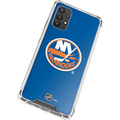 NHL New York Islanders Solid Background Galaxy A32 5G Clear Case
