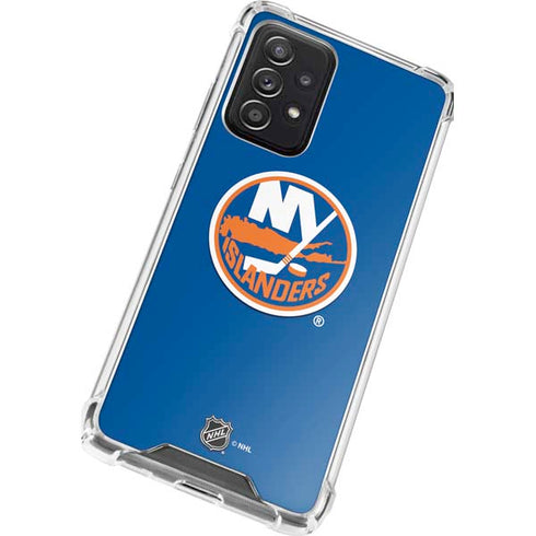 NHL New York Islanders Solid Background Galaxy A52 5G Clear Case