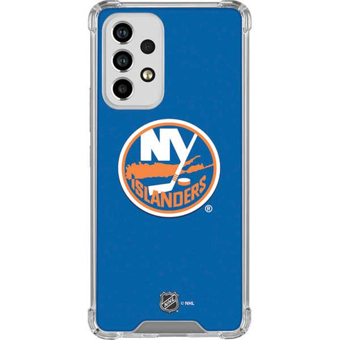 NHL New York Islanders Solid Background Galaxy A53 5G Clear Case