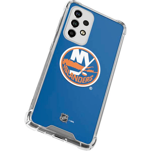 NHL New York Islanders Solid Background Galaxy A53 5G Clear Case