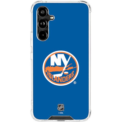 NHL New York Islanders Solid Background Galaxy A54 5G Clear Case