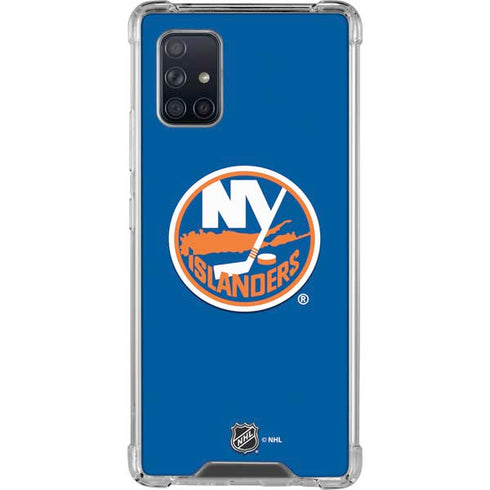 NHL New York Islanders Solid Background Galaxy A71 5G Clear Case