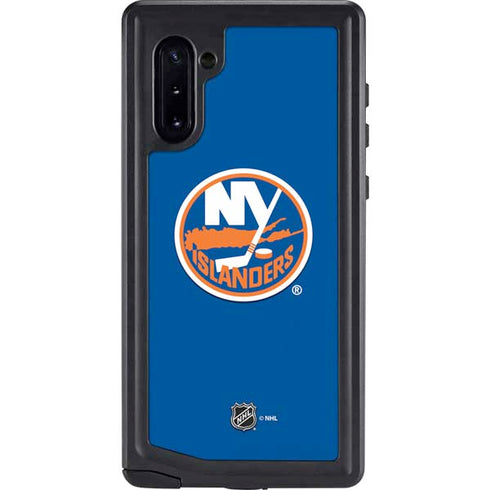 NHL New York Islanders Solid Background Galaxy Note 10 Waterproof Case