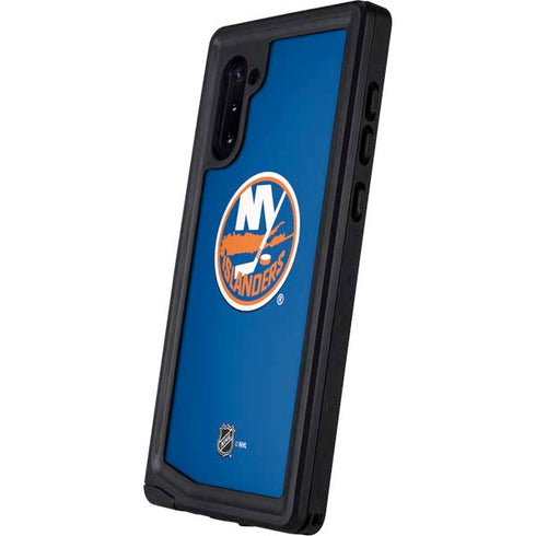 NHL New York Islanders Solid Background Galaxy Note 10 Waterproof Case