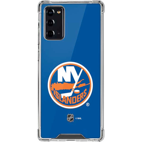 NHL New York Islanders Solid Background Galaxy Note20 5G Clear Case