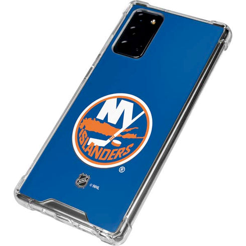 NHL New York Islanders Solid Background Galaxy Note20 5G Clear Case