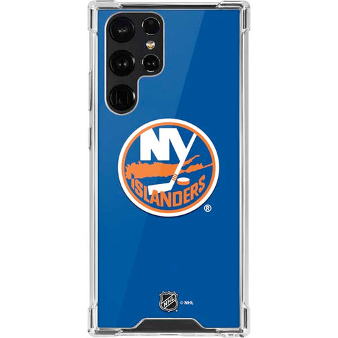 NHL New York Islanders Solid Background Galaxy S22 Ultra Clear Case