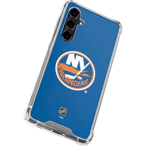 NHL New York Islanders Solid Background Galaxy S23 FE Clear Case