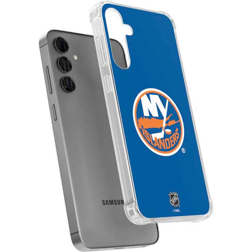 NHL New York Islanders Solid Background Galaxy S24 Plus Clear Case