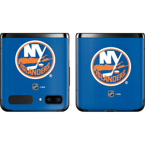 NHL New York Islanders Solid Background Galaxy Z Flip Skin