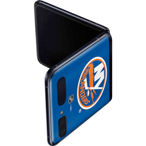 NHL New York Islanders Solid Background Galaxy Z Flip Skin